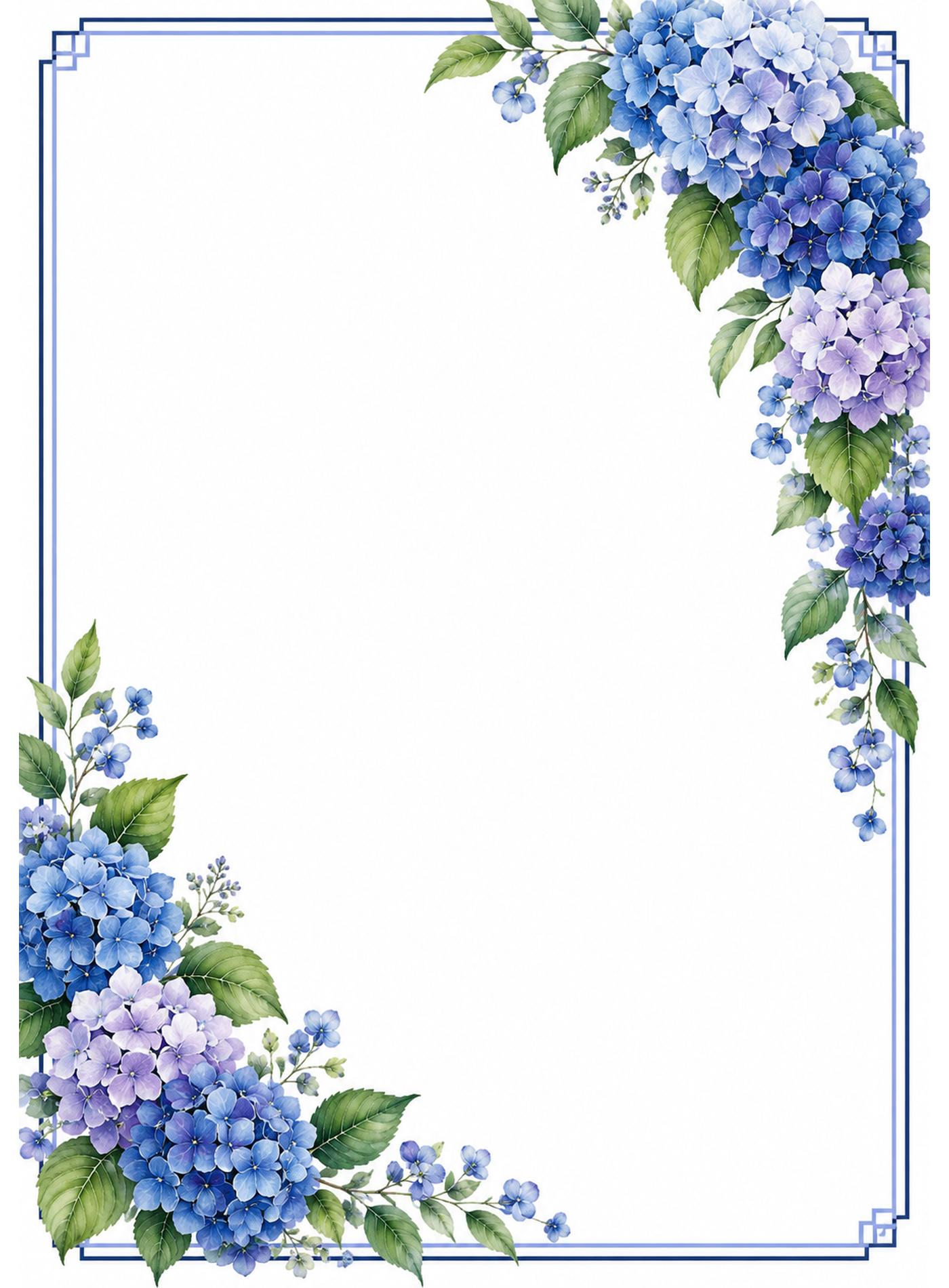 Hydrangea booklet artwork