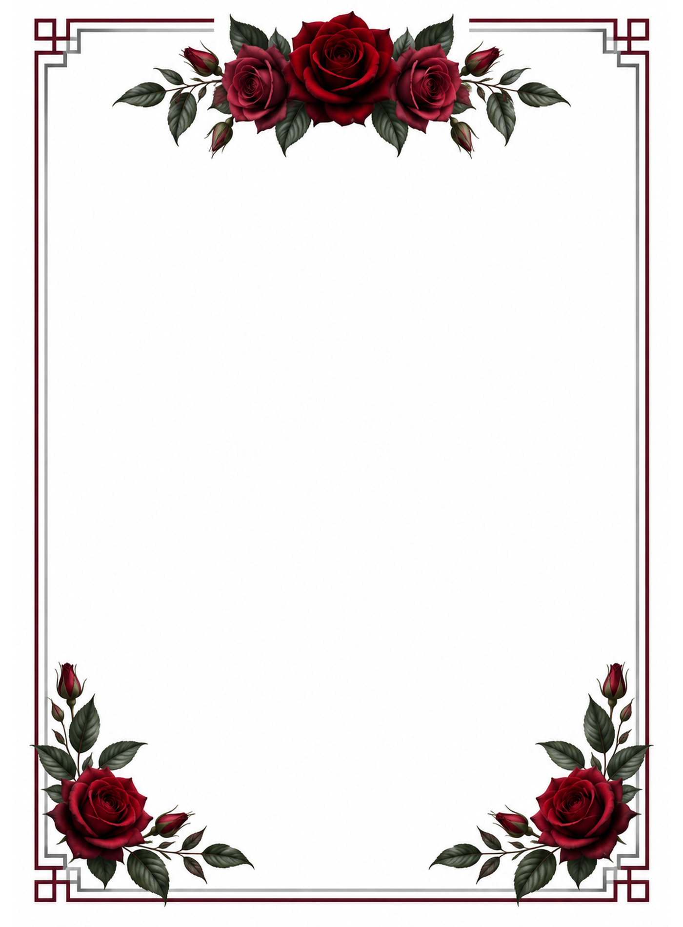 Red rose booklet artwork
